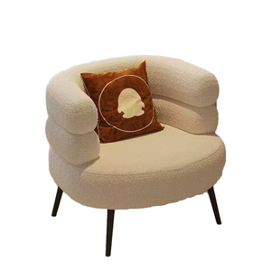 New Custom Luxury Light Wooden Armchair Sofa with Armrests for Living Room Bedroom Walk-in Closet Casual <b>Makeup</b> <b>Vanity</b> Chair - Product Image 1