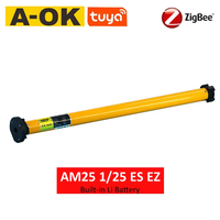 Moteur intelligent Zigbee pour stores enrouleurs, A-OK AM25 avec batterie lithium intégrée, moteur tubulaire de 25 mm pour stores et rideaux