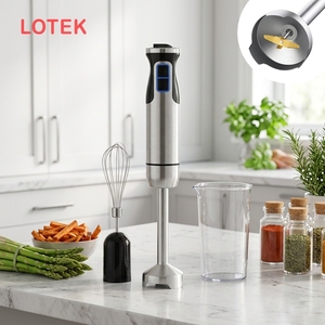 NEUER <span class=keywords><strong>LOTEK</strong></span> 1,5L Stabmixer mit Variabler Geschwindigkeit, Druckknopf, LED-Licht und Zerkleinerer - Product Image 1