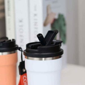 แก้วกาแฟสแตนเลส 304 แบบพกพา ใช้ในรถยนต์ แก้วเก็บความร้อน สำหรับธุรกิจ สำนักงาน ของขวัญ แก้วน้ำสองช่อง - Product Image 5