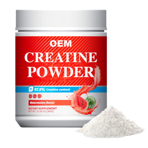 Créatine monohydrate en poudre OEM Premium 300g, complément alimentaire pour adultes, beauté et croissance musculaire, certifié Halal, emballage en bouteille - Product Image 1