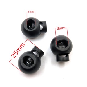 Wholesale 8mm Single Hole Round Spring Plastic Cord <strong>Locks</strong> Cord <strong>Stopper</strong> Toggle Cord <strong>Lock</strong> <strong>Stopper</strong> - Product Image 2