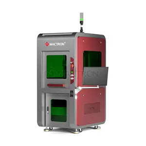 Safety Enclosed 20W 30W 50W Fiber Laser Marking Machine Price With Automatic Lift Door