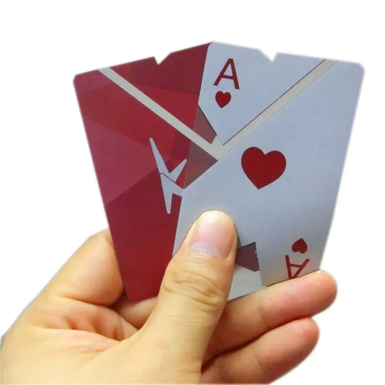 Logo Kustom Transparan Pvc 100% Plastik Kartu Kosong Bermain Kartu Poker Tarot Bermain Kartu Cetak
