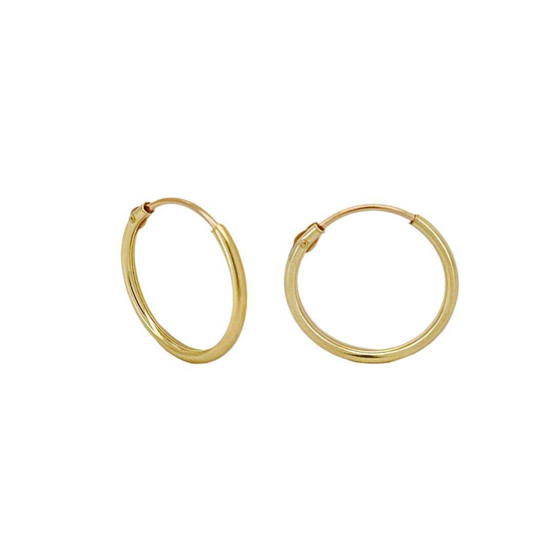 TUBE HOOP EARRINGS 1X10mm PLAIN