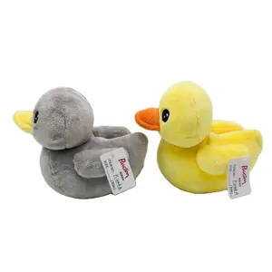 Factory custom cute yellow and grey plush duck soft toys stuffed duck dolls baby toys baby dolls birthday gift