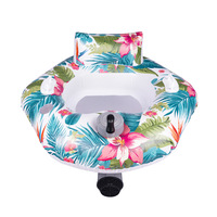 Plateforme flottante gonflable transfrontalière pour adultes avec dossier, chaise longue, jouet aquatique et hélice motorisée