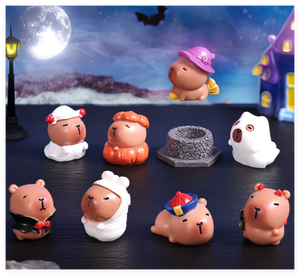 Miniatura 3D <span class=keywords><strong>de</strong></span> Halloween, Zombi, Vampiro, Fantasma, Momia, Mago, Calabaza, Ignis Fatuus, Demonio, Capibara, Figura <span class=keywords><strong>de</strong></span> Animal Adorable, Juguetes Meng Dai - Product Image 6
