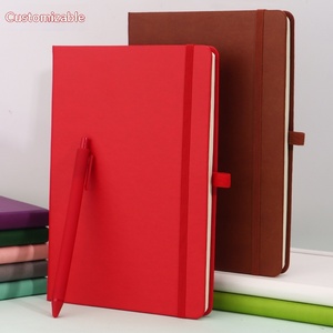 Agenda de bureau A5 à couverture rigide en similicuir, reliure sans colle, 100 feuilles, impression de logo, cadeau, stock disponible pour la vente en gros - Product Image 6