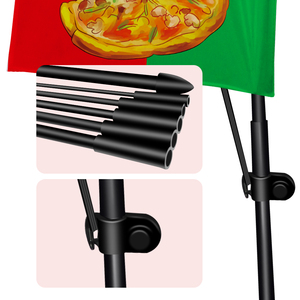 ชุดเสาธงขนนกพิมพ์ลายแบบสปอร์ตชุดพิซซ่าพิมพ์ดิจิตอลวัสดุอลูมิเนียมพับได้พกพาได้ - Product Image 4