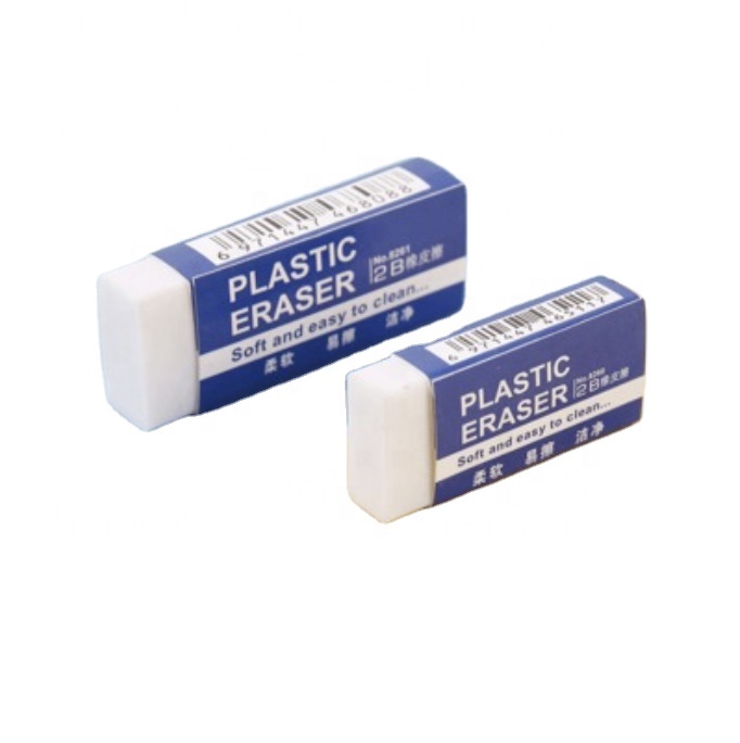 6 Pack Pencil Erasers, Large 2B Rubbers White Erasers For School Office