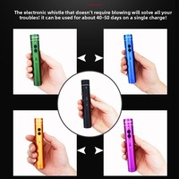Sifflet électronique rechargeable à piles AA, dispositif de signalisation de survie à haut niveau sonore pour le contrôle du trafic, l'entraînement des animaux de compagnie, les arbitres sportifs