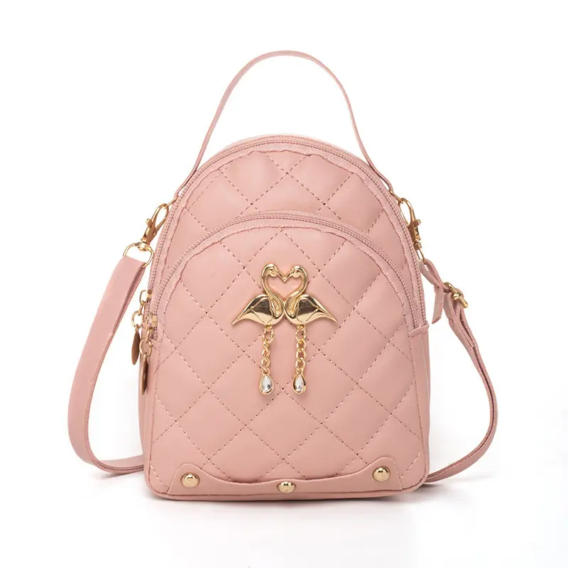 Wholesale Mini Backpacks Women PU Leather Shoulder Bag Girls Multi-Function Bagpack Female Ladies School Backpack