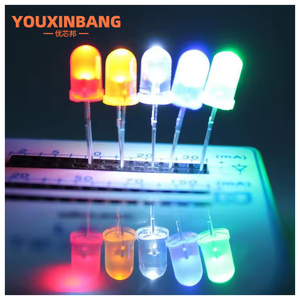 500 pezzi diodi emettitori di luce rotondi a LED 5 valori 3mm Kit di circuiti Multicolor assortiti (rosso/verde/giallo/bianco/blu ogni 100 pezzo) - Product Image 5