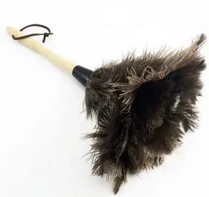 <span class=keywords><strong>Plumeau</strong></span> en plumes d'autruche, de haute qualité, à manche en bois, pour canapé de famille, dépoussiérage - Product Image 2