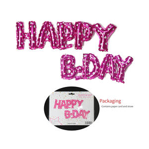 Globos con diseño <span class=keywords><strong>de</strong></span> <span class=keywords><strong>feliz</strong></span> Día B para bebé, banderola con letras <span class=keywords><strong>de</strong></span> aluminio, juego <span class=keywords><strong>de</strong></span> globos <span class=keywords><strong>de</strong></span> cumpleaños, decoraciones <span class=keywords><strong>de</strong></span> fiesta, nuevo estilo, <span class=keywords><strong>2022</strong></span> - Product Image 5