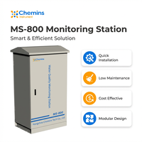 Station de surveillance et de contrôle de la qualité de l'eau en ligne MS-800 Bankside, système en ligne pour la mesure du pH, de la D.O., de l'EC, de la turbidité, de l'ORP, du DCO, du NH3N, avec interfaces RS485, GPRS, NB-IoT, indice de protection IP54, écran 7 pouces