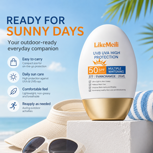 Protector Solar SPF50 de Marca Privada, <span class=keywords><strong>Crema</strong></span> con Protección PA+++, UVA UVB, Alta Protección, Ligero, No Grasoso, Iluminador, Cuidado Solar, OEM ODM - Product Image 1