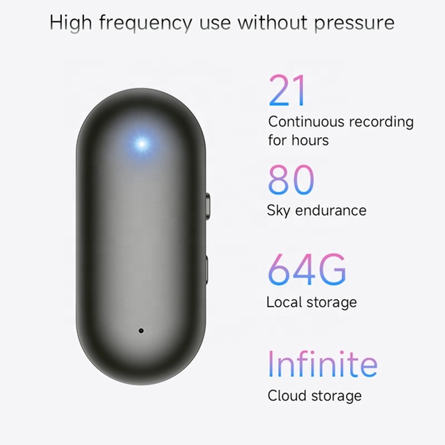 Factory Direct Sale AI Voice Recorder with Magnetic Charging Supports 81 Languages & MP3 Audio Format