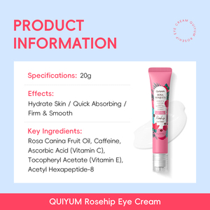 Crème pour les yeux QUIYUM 20g avec vitamine C, anti-rides, éclaircissante, réduction des cernes et des poches sous les yeux - Product Image 3