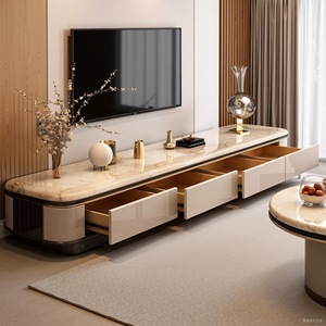 Bàn cà phê và tủ tivi bằng đá siêu tinh thể nhẹ sang trọng theo phong cách Ý, Tủ cơ bản hiện đại, đơn giản và cao cấp - Product Image 2
