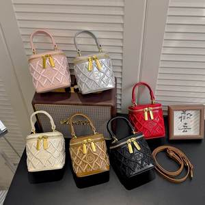 Bolsos de mujer Fabricante Bolsos de cubo cuadrado Personalizado de alta calidad Vintage Mini Chic Diseño de lujo Mujeres Señoras Bolsos de hombro - Product Image 1