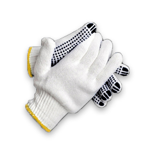 Vente en gros Gants de travail de sécurité enduits de <span class=keywords><strong>PVC</strong></span> tricotés à pois résistants en coton <span class=keywords><strong>noir</strong></span> - Product Image 1
