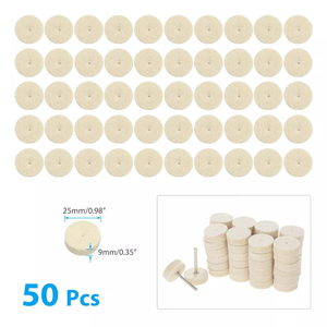 OEM & OBM Tampons de polissage personnalisables en feutre de 150 pièces Kit rotatif en plastique de laine de roue <span class=keywords><strong>Type</strong></span> de tampon abrasif - Product Image 1