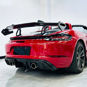 Modification de voiture 718 2016-2023, mise à niveau du pare-chocs arrière, lèvre arrière en fibre de carbone GT4RS pour Cayman Boxster - Product Image 2