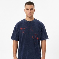 T-shirt Homme Col Rond Coupe Décontractée, Motif Imprimé DTG, Effet Délavé, Style Streetwear Oversize, Haute Qualité, Design Personnalisé OEM