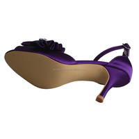 Sandales violettes à talons fins pour fêtes et mariages