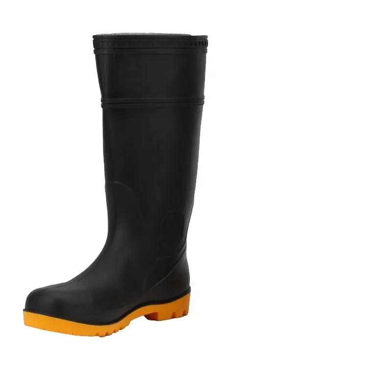 Ce aprobado ácido de aceite de álcali resistente al evitar la punción de cambio de color de punta de acero de seguridad impermeable de Pvc GumBootsSafety zapatos