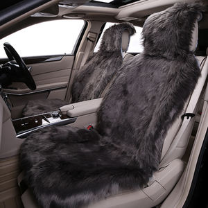 KOPOHAMEX universel noir fausse fourrure longue pile moelleux hiver siège de voiture couvre avant une pièce pour Toyota/HONDA/BMW - Product Image 2