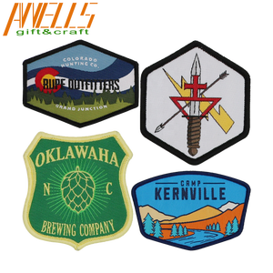 Cosido personalizado sin apliques, triángulo ovalado, productor láser, corte grande para ropa de sombrero, parche tejido para planchar - Product Image 5