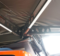 Auvent de voiture rétractable pour camping en extérieur, auvent latéral de voiture 270 degrés, auvent chauve-souris, auvent Foxwing, auvent autoportant 270 avec fermeture éclair en D