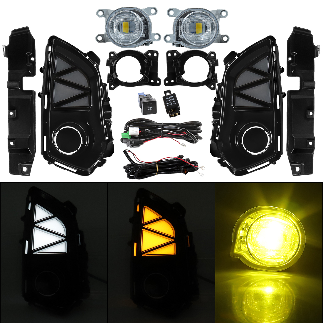 grey cover with yellow light