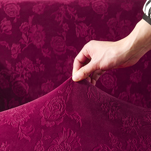 Su misura di alta qualità impermeabile poliestere stretch stampato <span class=keywords><strong>rosso</strong></span> divano di velluto divano copertura - Product Image 4