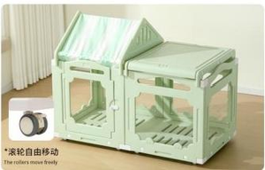 Refrescante y Dulce Refugio para Mascotas de HDPE y Acrílico, Combinable, para Interiores, Impermeable, Ajustable y con Ruedas - Product Image 6