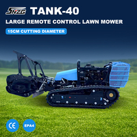Nouvelle tondeuse à gazon robotisée SHANNENG TANK 40, tondeuse à gazon sur chenilles, diesel, télécommandée, robuste, pour la remise en état des terres et les travaux forestiers