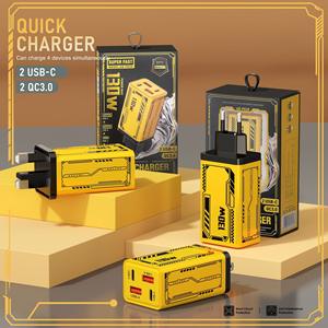 Prise UE/US/UK 130W 4 Ports USB Chargeurs rapides pour téléphone portable 130W USB Type C QC3.0 Chargeur mural Adaptateur de voyage Usb-c - Product Image 4