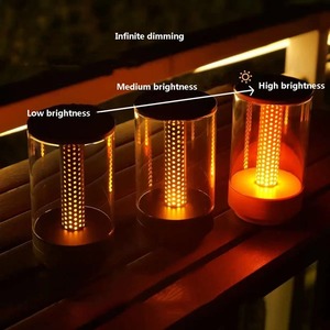 USB Rechargeable LED Bedhead Night Light Romantic Candlelight Atmosphere Desk Lamp Portable Dining <b>Table</b> Outdoor <b>Camping</b> Candle - Product Image 3