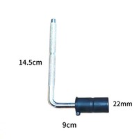 L-shaped Metal Connecting Rod Electronic Drum Clamping Arm Bracket for Kicking Pedals and Percussion Instruments.