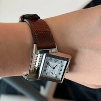 Montre mécanique pour homme Reverso Duoface réversible à double fuseau horaire, édition designer, vintage, luxe, personnalisée, cristal saphir, analogique