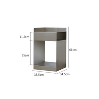 Table basse amovible avec rangement, design moderne du milieu du siècle, acier inoxydable, salon, chambre à coucher, JXT
