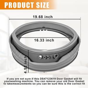Joint d'étanchéité de porte de machine à laver MDS47123605 en caoutchouc pour lave-linge à chargement frontal LG et Kenmore, pièce de rechange - Product Image 2