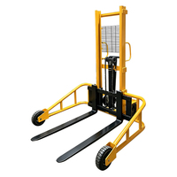 JICHUAN Manueller Hydraulischer Palettenhubwagen mit 90mm Gabelhöhe und PU/Gummi/Nylon-Rädern für Geländeeinsatz