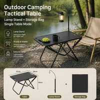 Table pliante tactique pour camping en plein air, portable, en acier au carbone épaissi, sans installation requise, mobilier d'extérieur