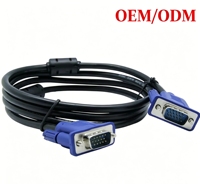 Câble vidéo VGA DB15 sur mesure de 1,5 m, 5 m, 10 m, 15 m pour TV HD, jeux, DVR, CCTV, serveur, projection de bureau – Câble personnalisé