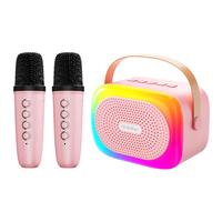 Haut-parleur Karaoké Portable 2026 Coloré pour Fêtes, Longue Autonomie, Certifié, Sans Fil, avec 2 Microphones, Lumières RGB, Boîte Sonore pour Enfants