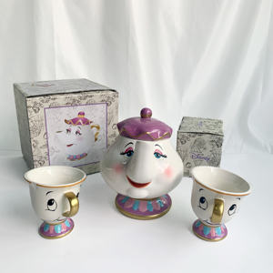 Tasse à thé <span class=keywords><strong>et</strong></span> à café en céramique 3D FAB Starpoint <span class=keywords><strong>La</strong></span> <span class=keywords><strong>Belle</strong></span> <span class=keywords><strong>et</strong></span> <span class=keywords><strong>la</strong></span> <span class=keywords><strong>Bête</strong></span> avec impression de feuille d'or - Product Image 2